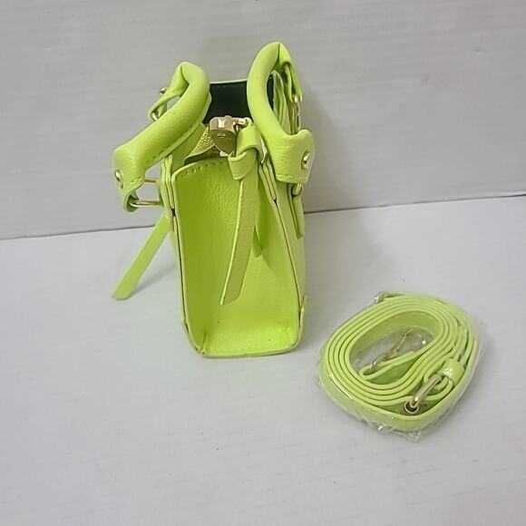 Women Hand Bag Mini Key Lime Green Shoulder Bag Crossbody Bag W Strap - Picture 7 of 10